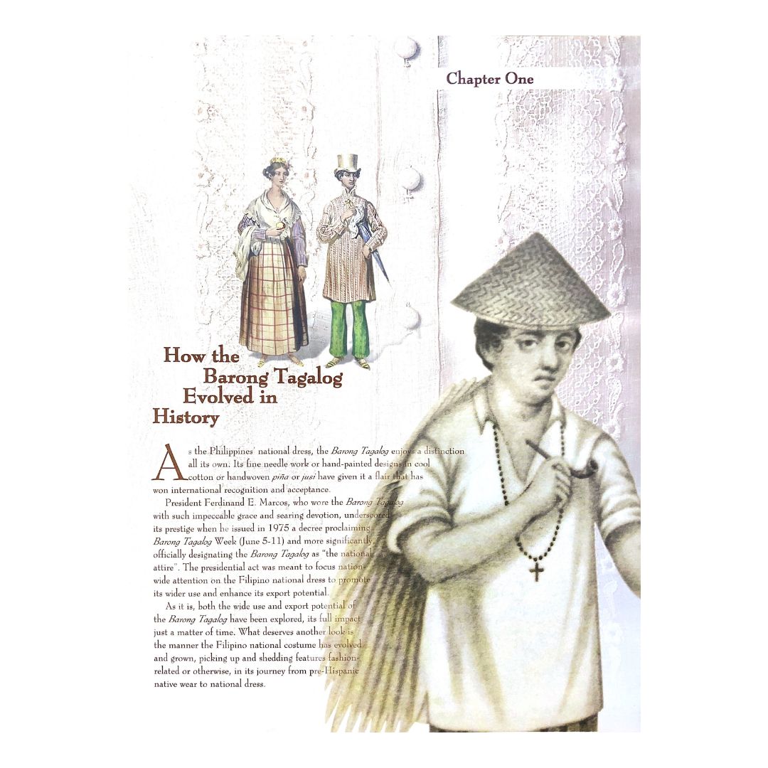 The Barong Tagalog Then & Now by Visitacion R. De La Torre Chapter one How the barong tagalog evolved in history