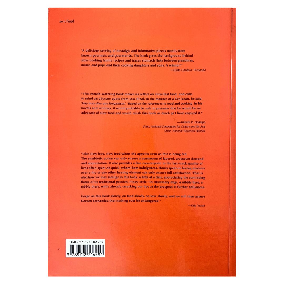 Slow Food: Philippine Culinary Traditions by Manuel Baldemor (Back Cover)