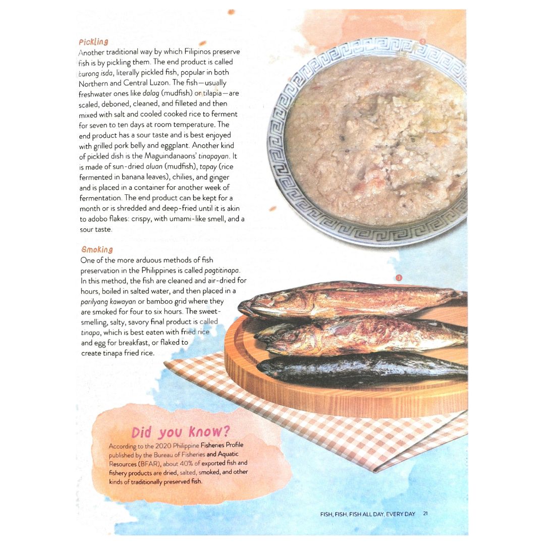 A Visual Guide to Philippine Food by Ma. Lourdes B. Aguinaldo Image of buro and fried fish a filipino dish