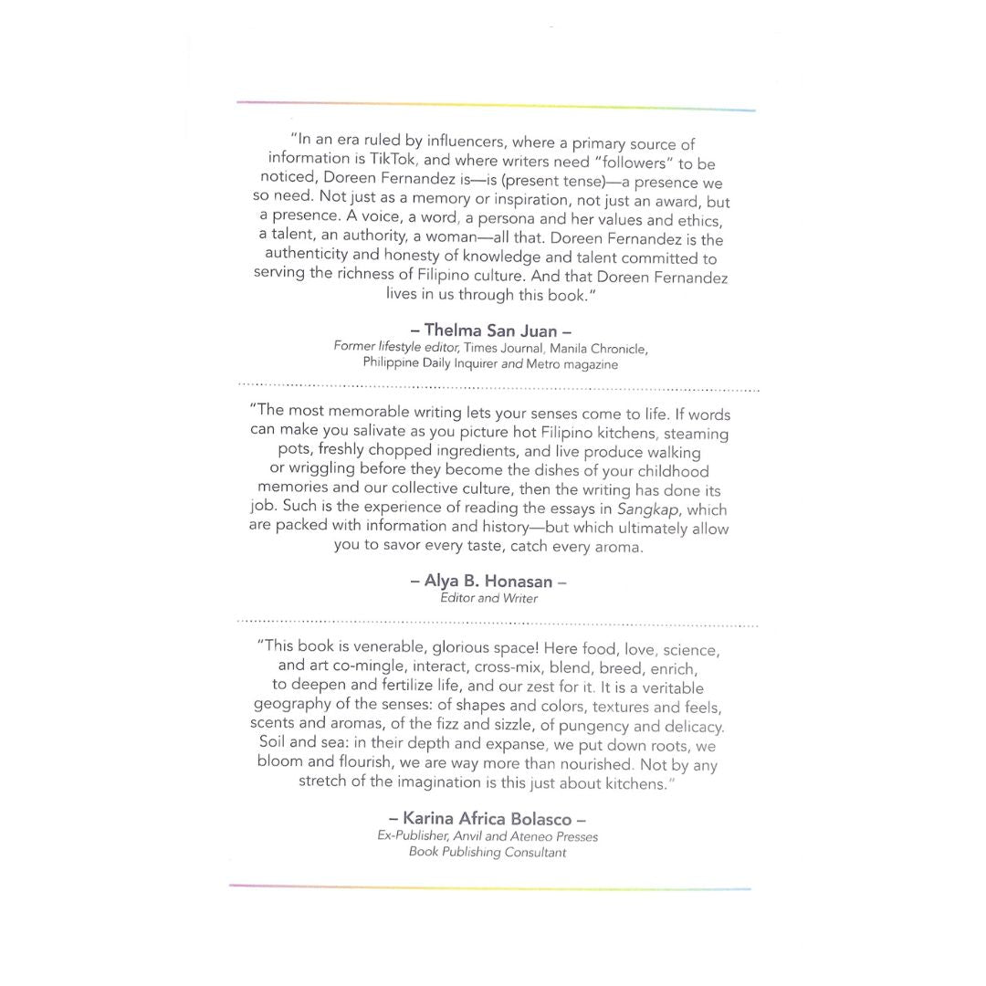 Sangkap 2: Main Philippine Cooking Ingredients by Chef Myrna Segismundo Back Cover