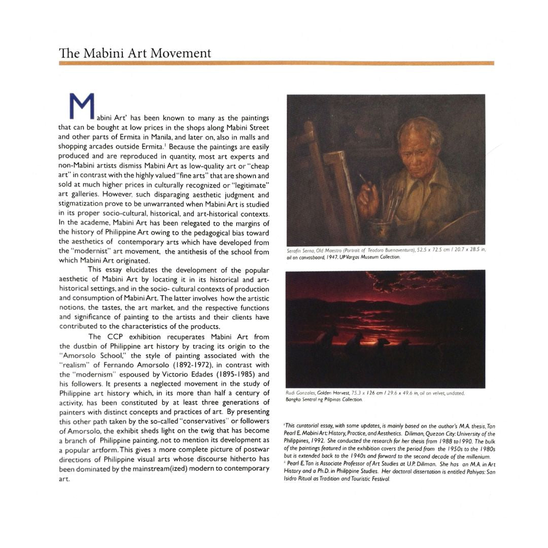 The Mabini Art Movement (Image of artist)