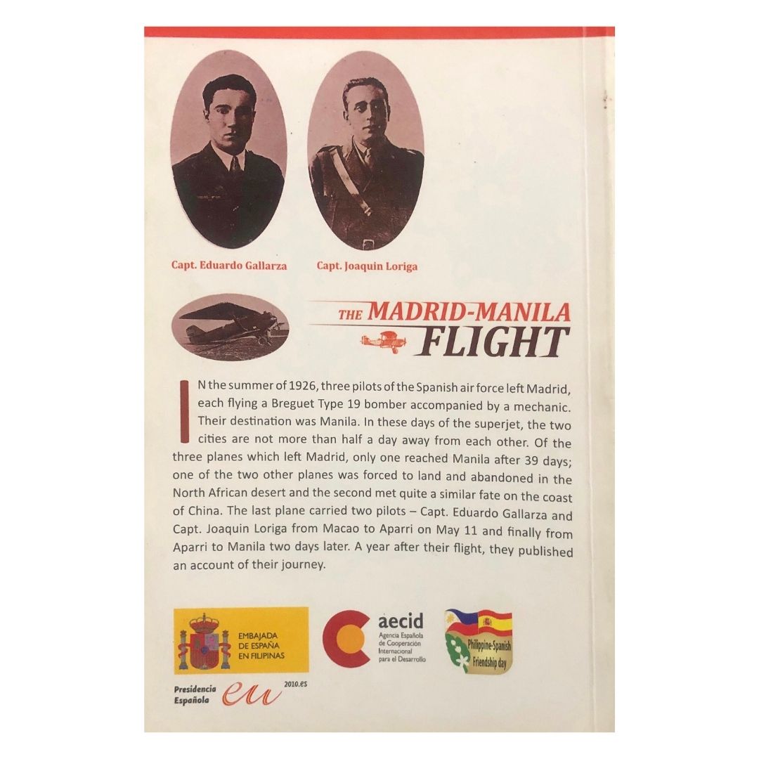 The Madrid-Manila Flight by Eduardo G. Gallarza/Joaquin Loriga Taboada Back cover