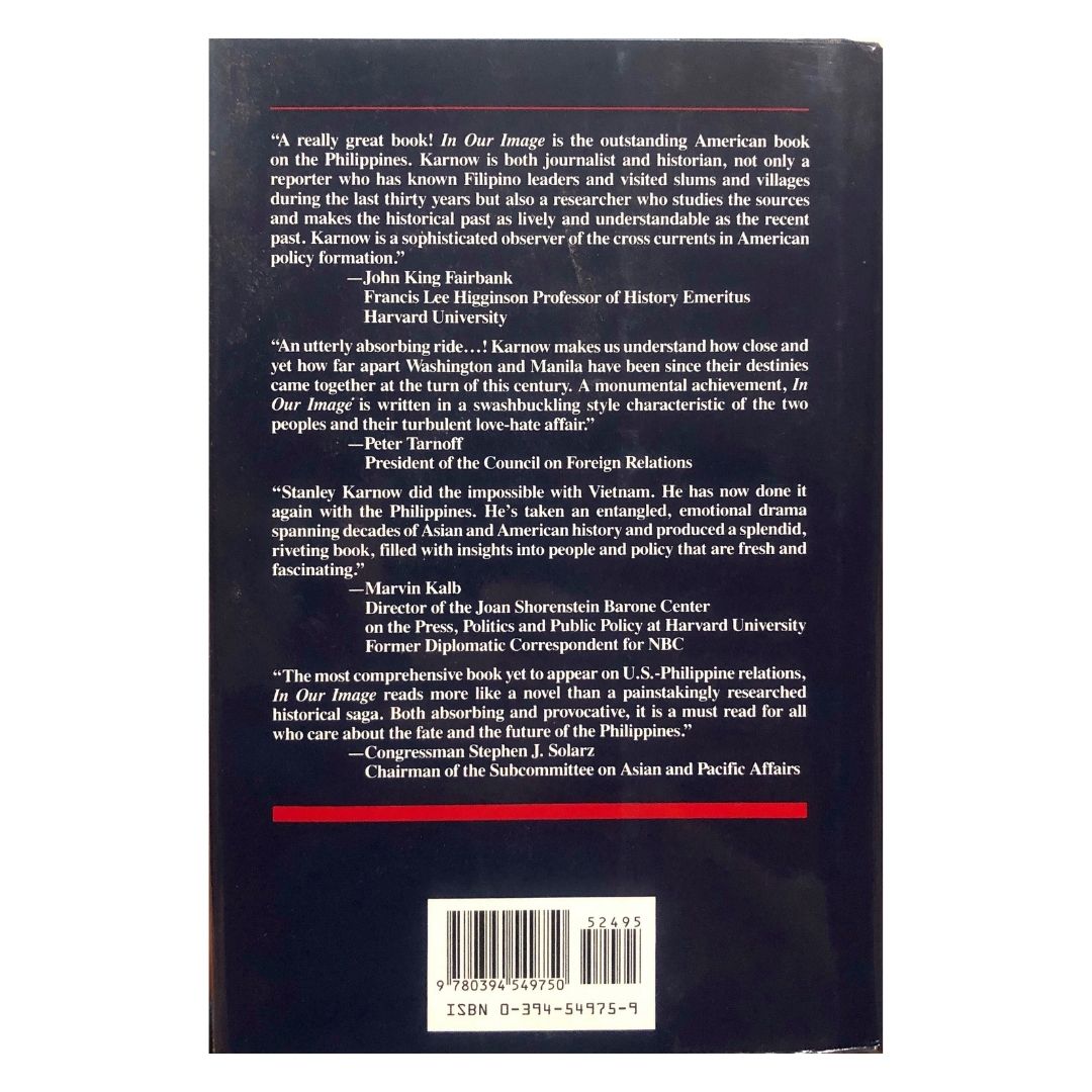 In Our Image: America's Empire in the Philippines by Stanley Karnow Back cover