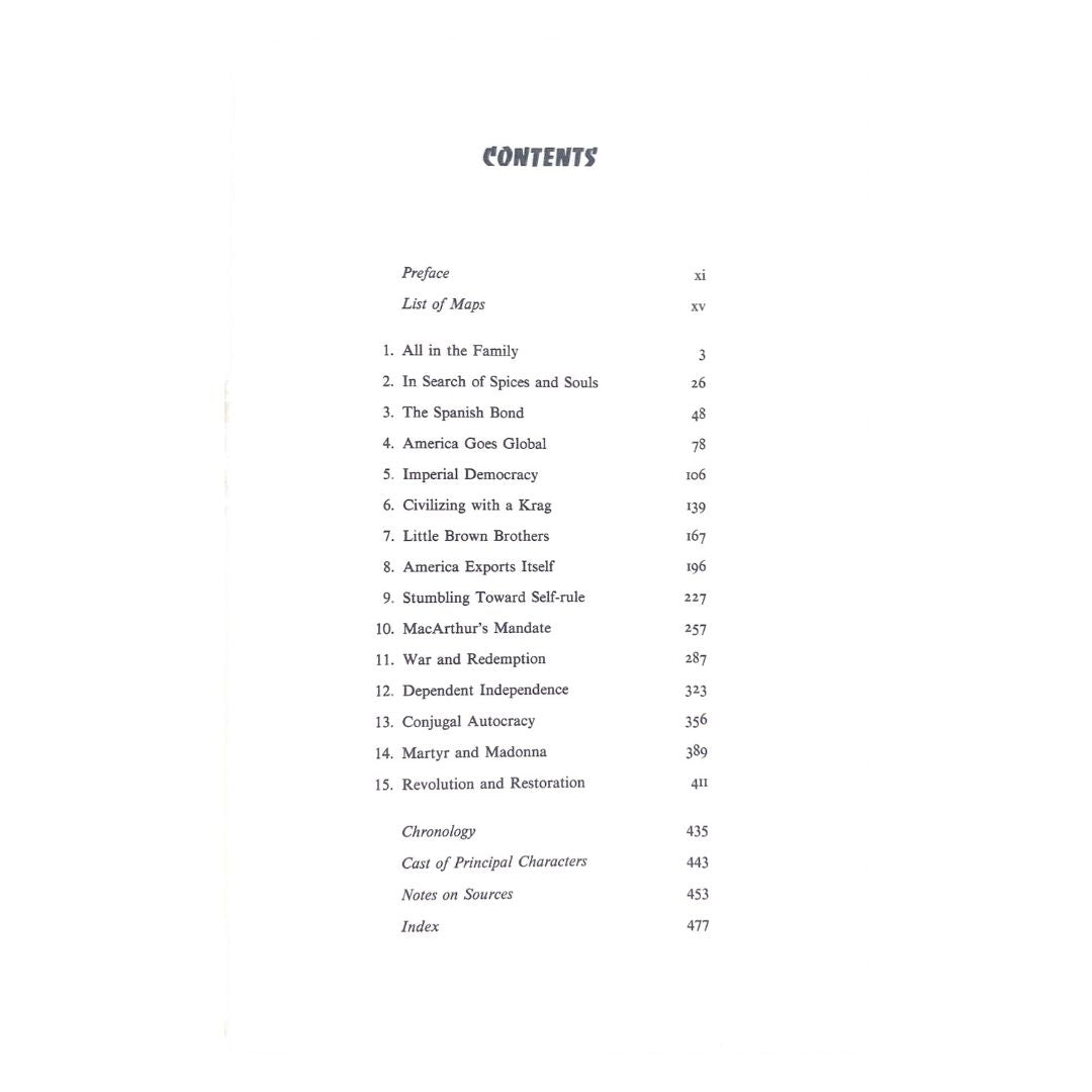 In Our Image: America's Empire in the Philippines by Stanley Karnow Table of contents
