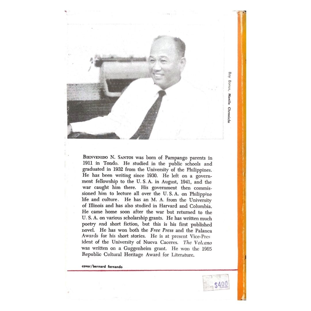 The Volcano by Bienvenido N. Santos Back cover