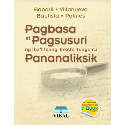 Pagbasa at Pagsusuri ng Iba't Ibang Teksto Tungo sa Pananaliksik Front Cover
