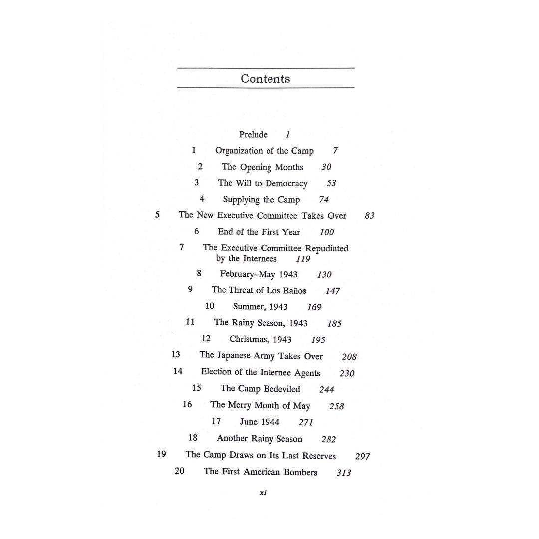 The Santo Tomas Story by A.V.H. Hartendorp Table of contents