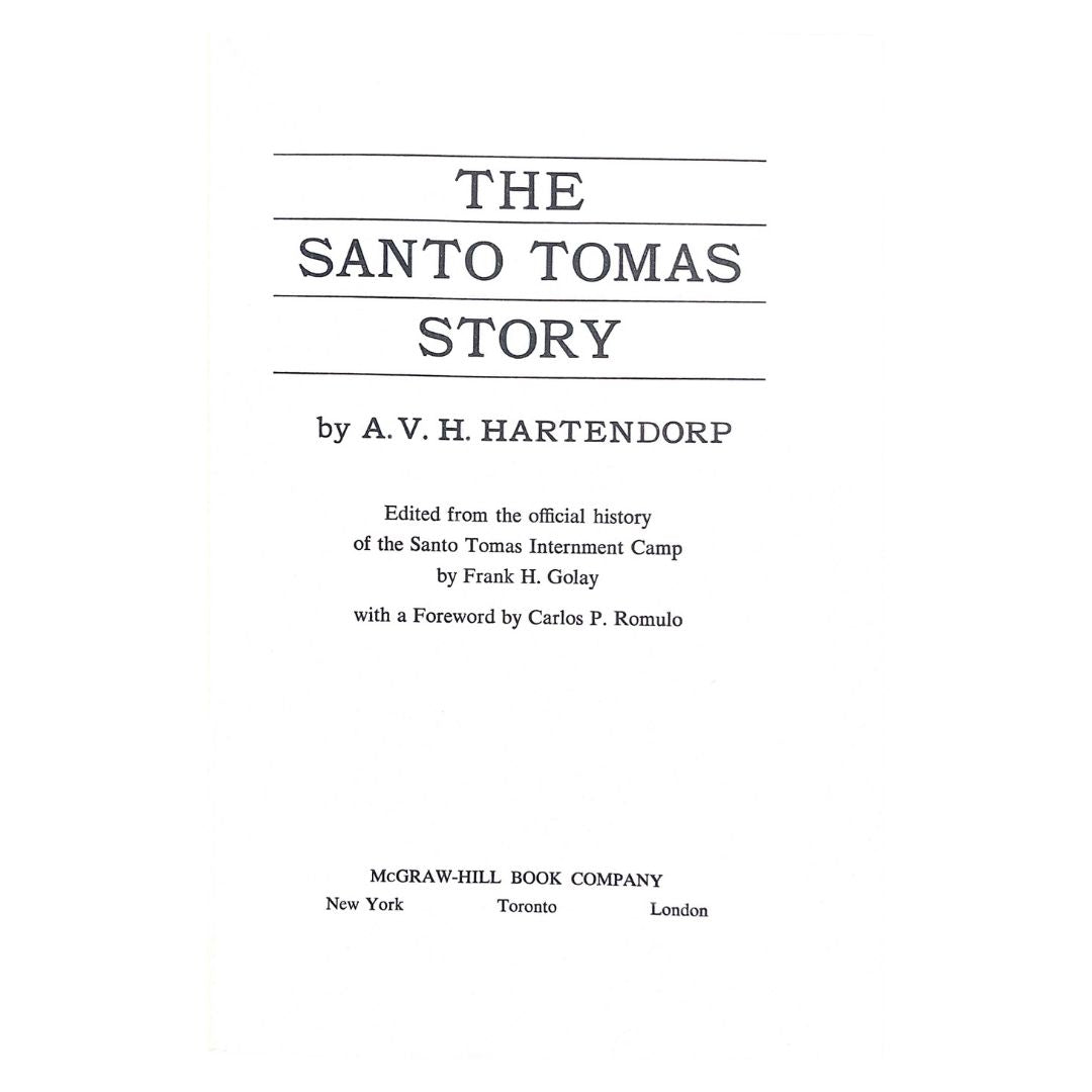 The Santo Tomas Story by A.V.H. Hartendorp Title page
