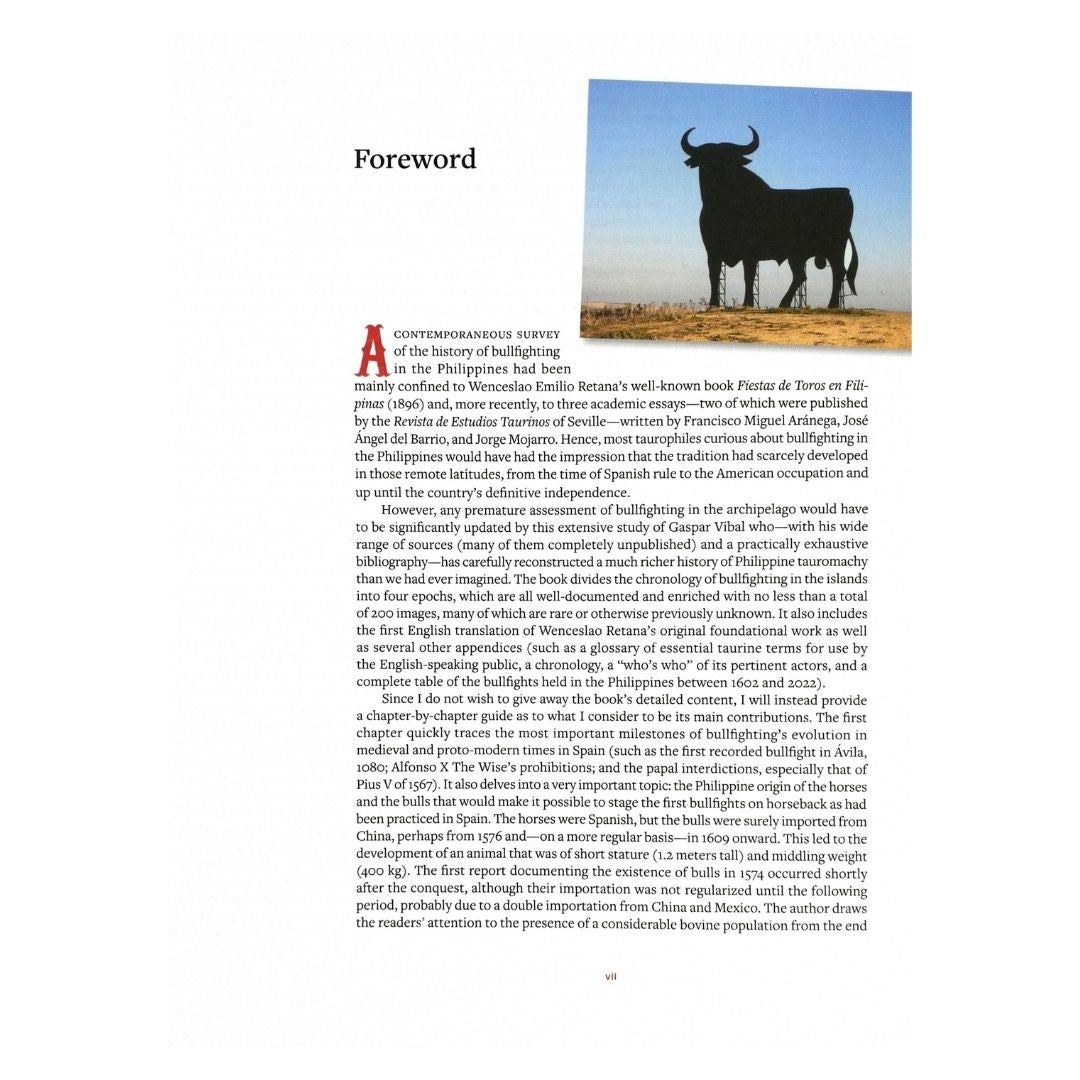 Bullfighting in the Philippine 1602-2022 By Gaspar A. Vibal (Image of a Bull)