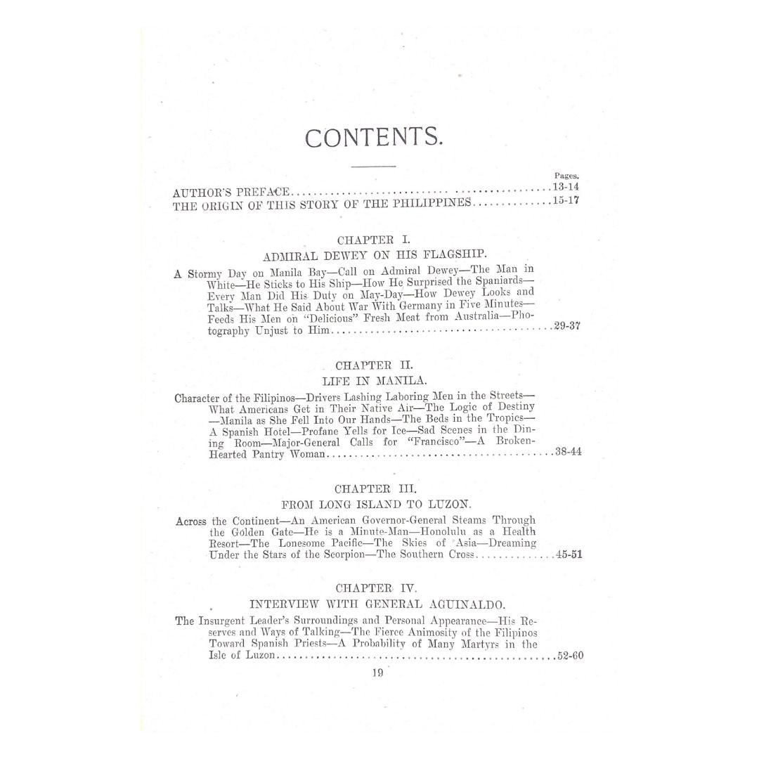 The Story of the Philippines and Our New Possession by Murat Halstead Table of contents