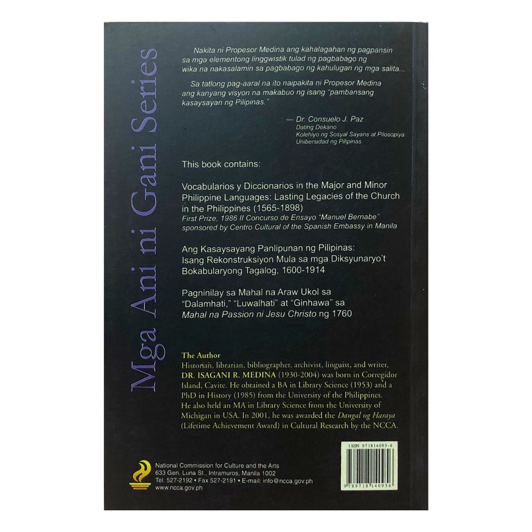 Dila ng Bayan by Dr. Isagani R. Medina  Back cover