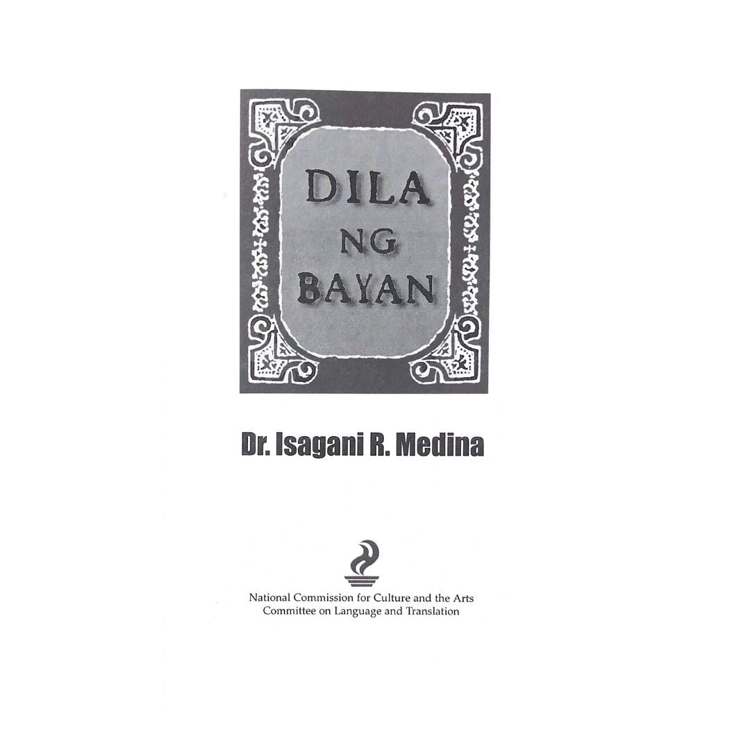 Dila ng Bayan by Dr. Isagani R. Medina  Title page