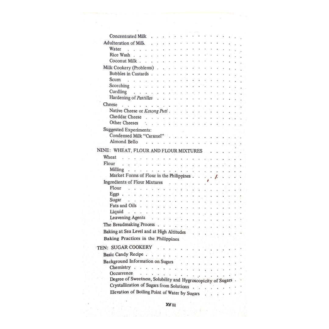 The Science of Philippine Foods (Table of Content 6)