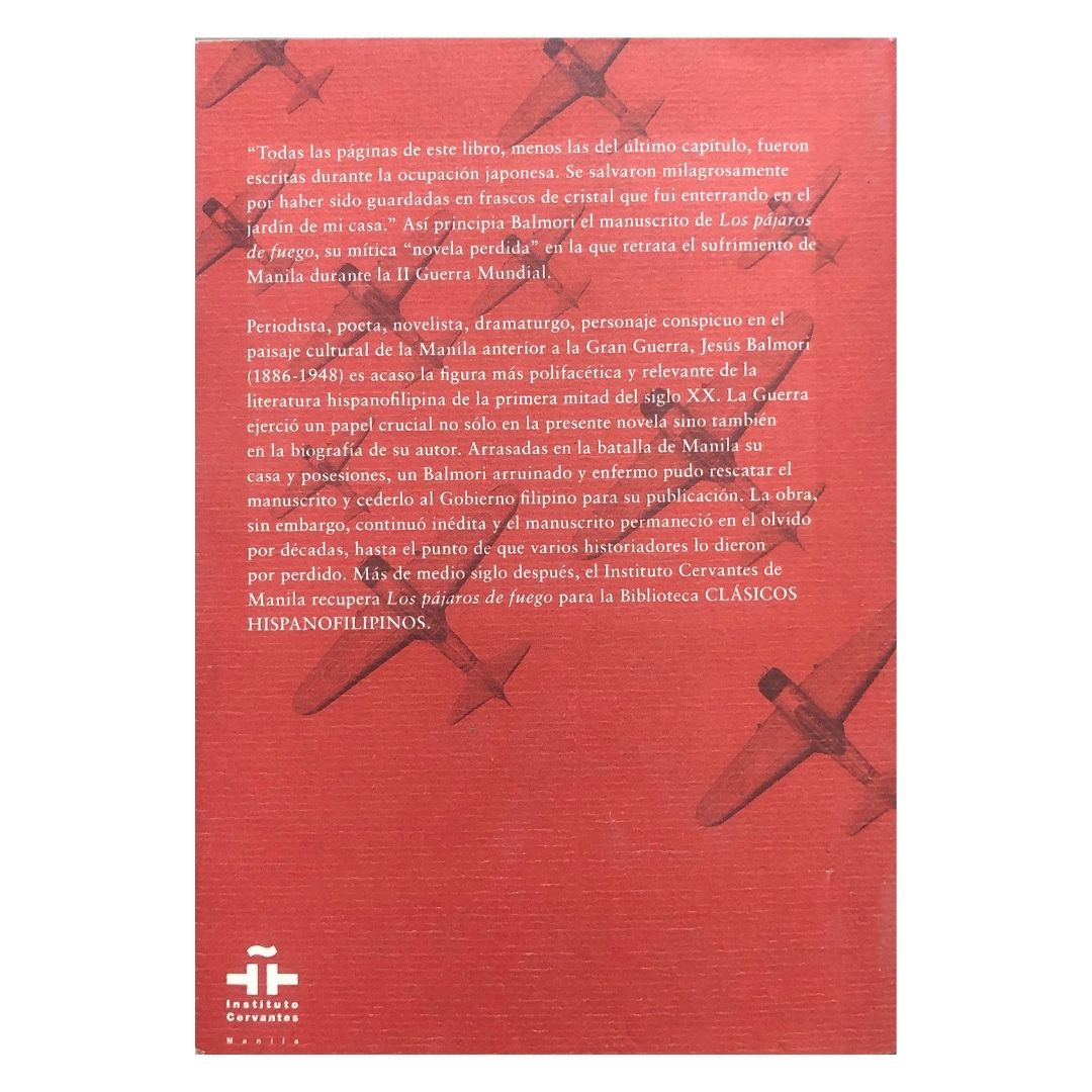 Los Pajaros de Fuego: Novela filipina de la guerra by Jesus Balmori Back cover