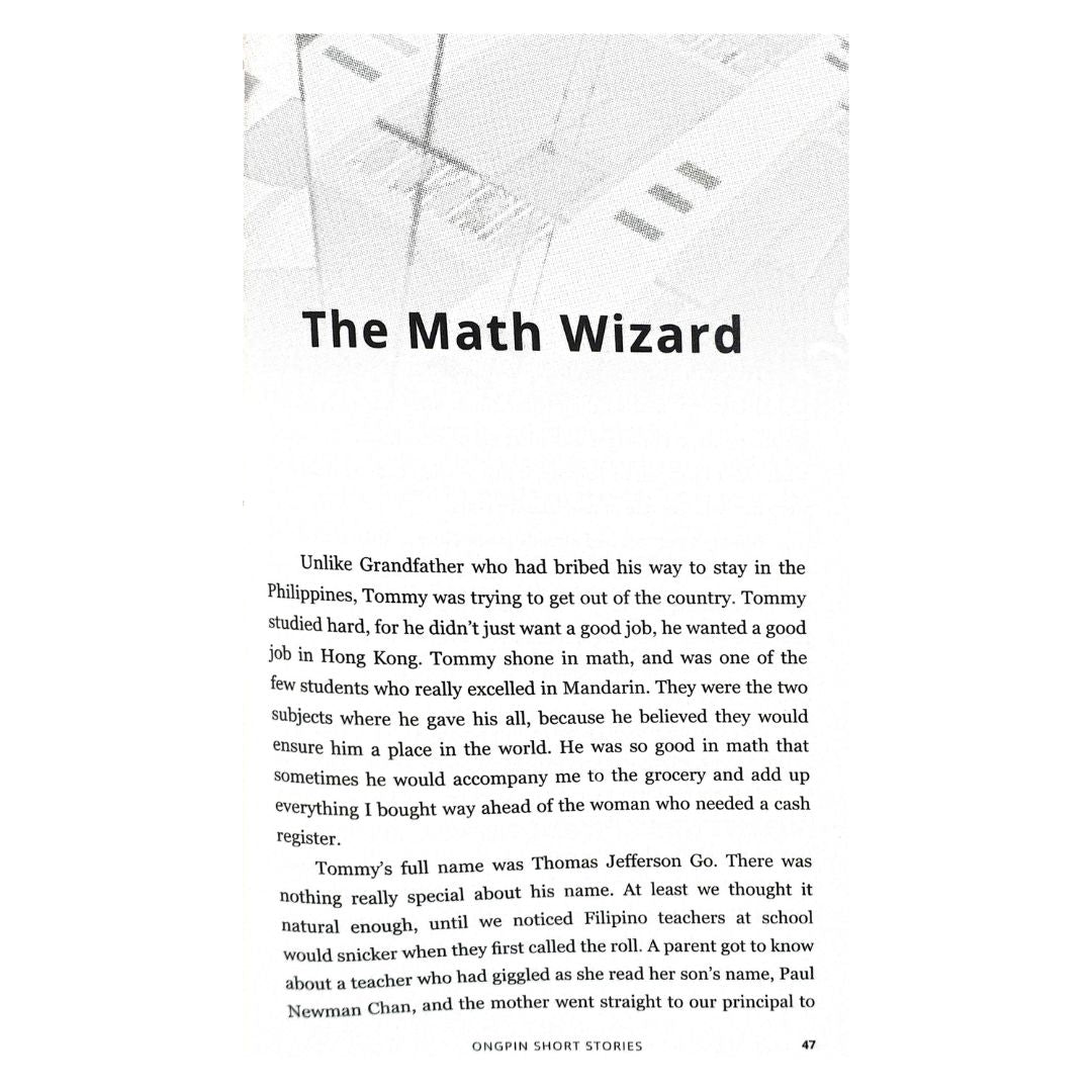 Ongpin Stories: R. Kwan Laurel (The Math Wizard)