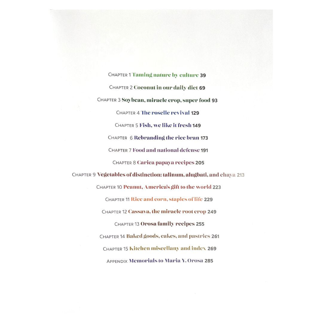 Appetite for Freedom: The Recipes of Maria Y. Orosa with Essays on Her Life and Work Table of Content 2