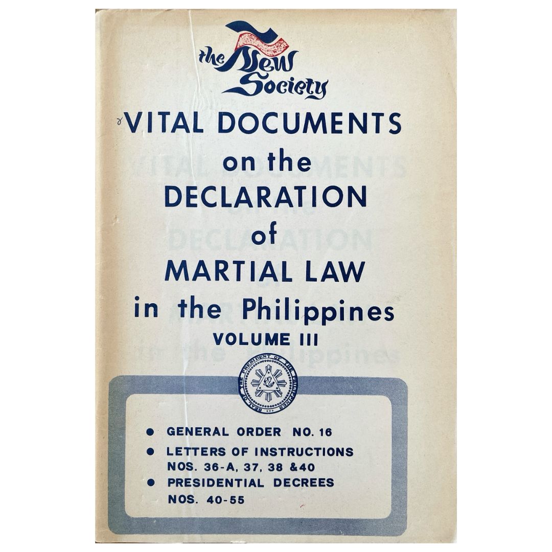 Vital Documents on the Declaration of Martial Law in the Philippines Set