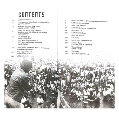 U.G. An Underground Tale: The life and Struggle of Edgar Jopson (Third Edition) by Benjamin Pimentel Table of contents