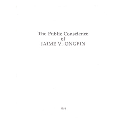 The Public Conscience by Jaime V. Ongpin Title page