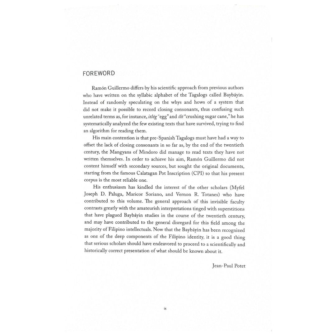 3 Baybayin Studies: Revised Edition by Ramon Guillermo Foreword