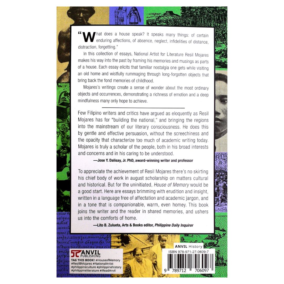 House of Memory National Artist For Literature Back Cover