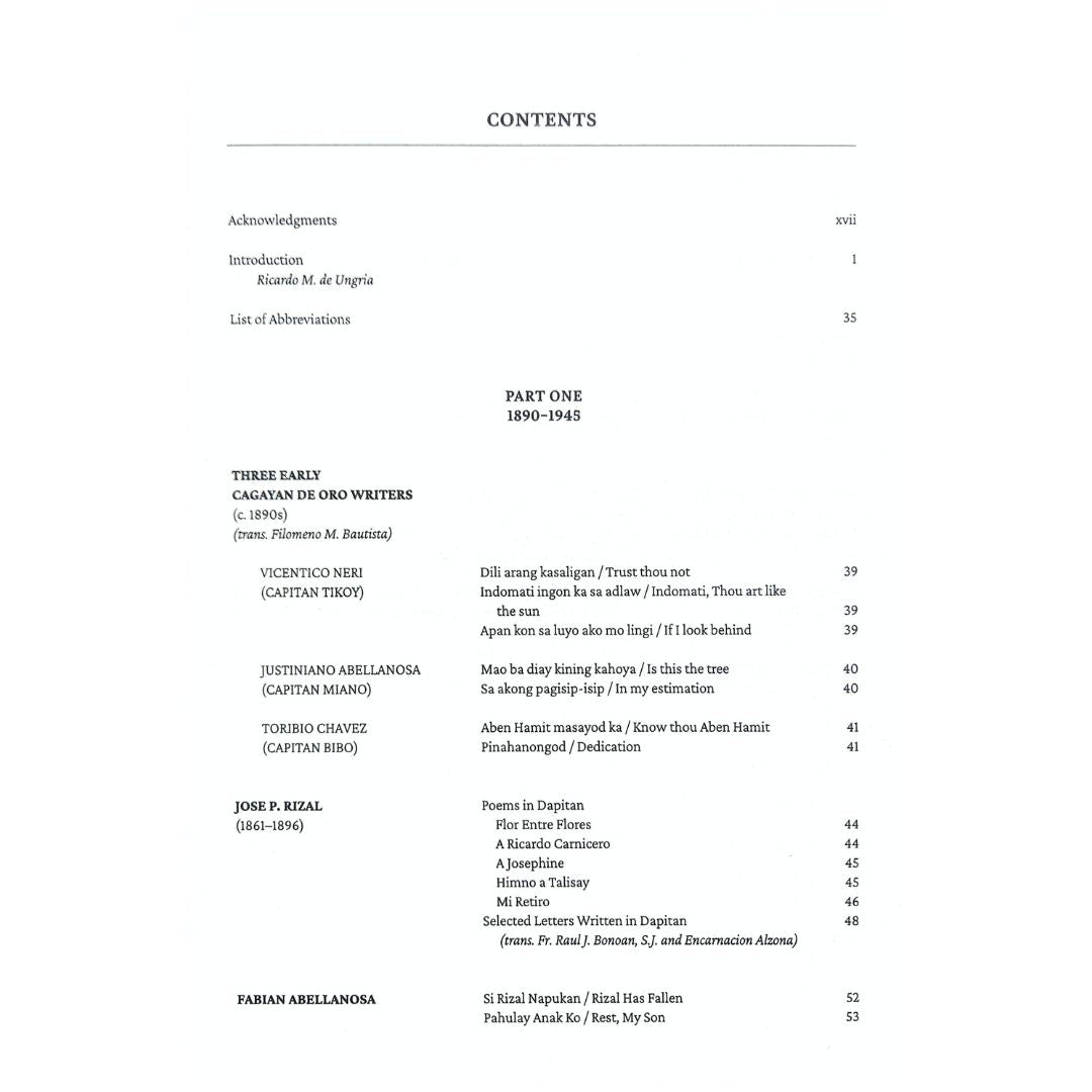 Kalandrakas Part 1: 1890-1945 by Ricardo M. De Ungria Table of Contents