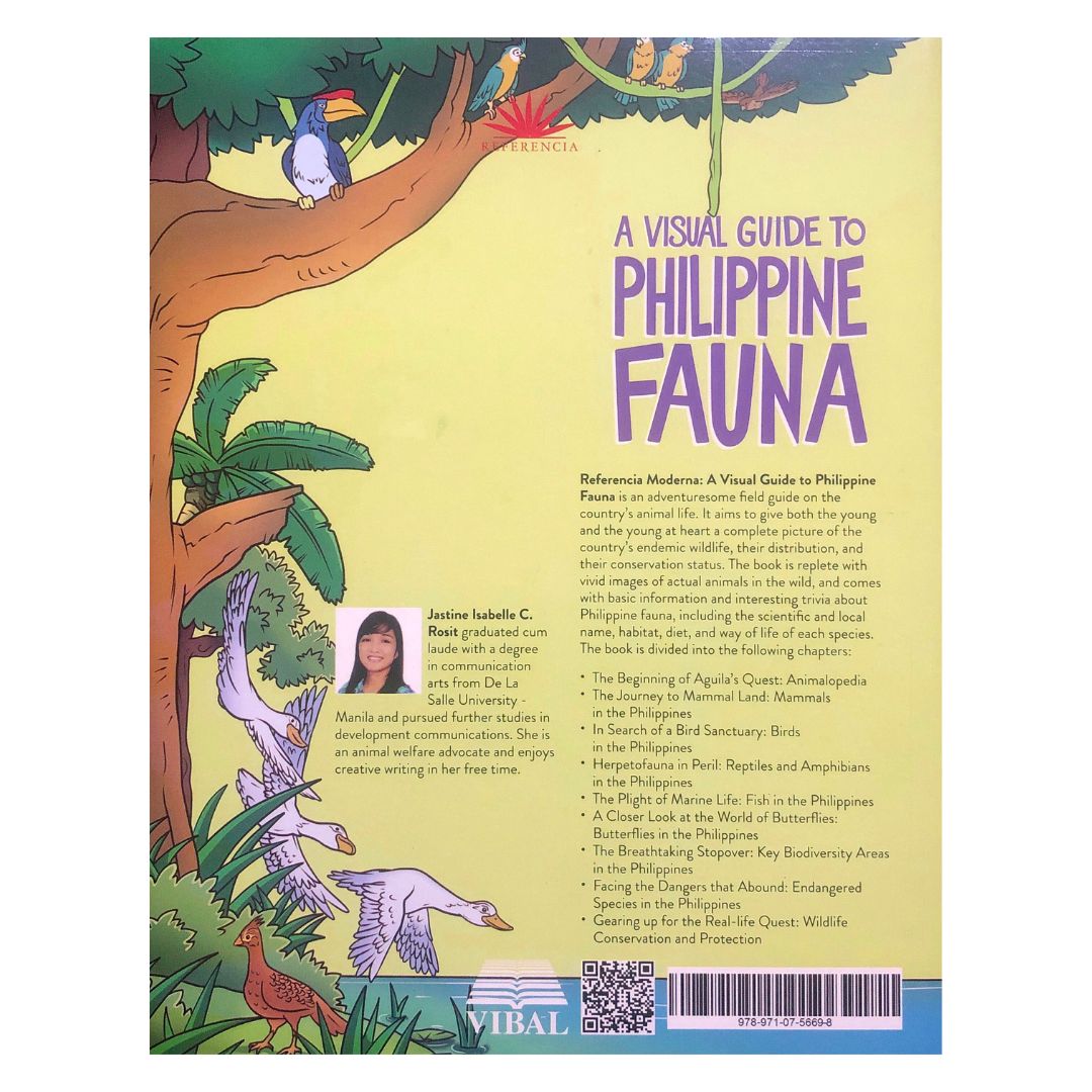 A Visual Guide to Philippine Fauna by Jastine Isabelle C. Rosit Back cover