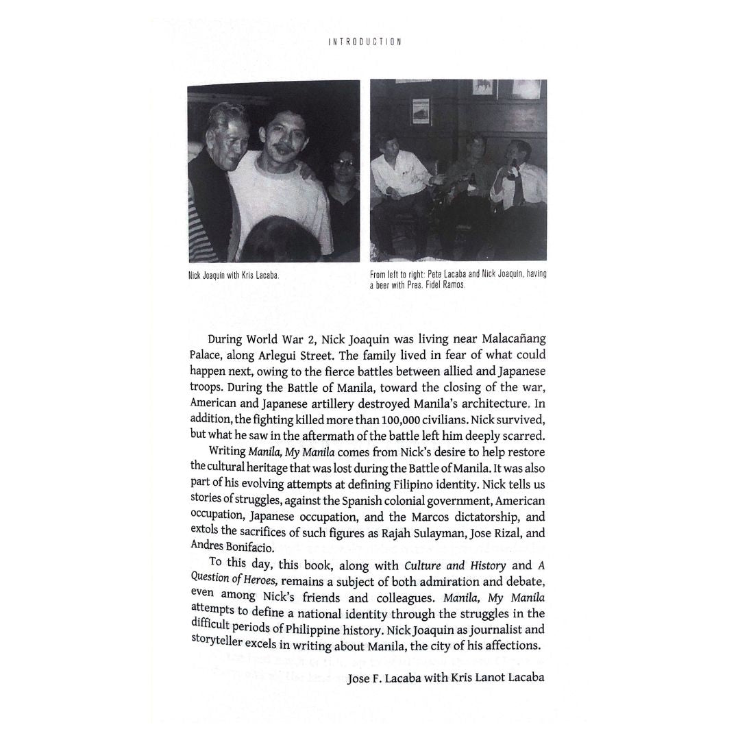 Manila my Manila: A History for the young by Nick Juaquin Introduction