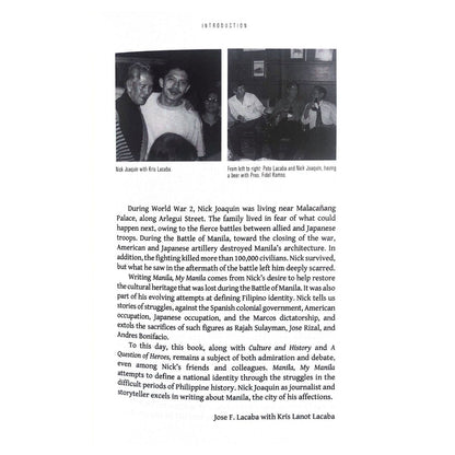 Manila my Manila: A History for the young by Nick Juaquin Introduction