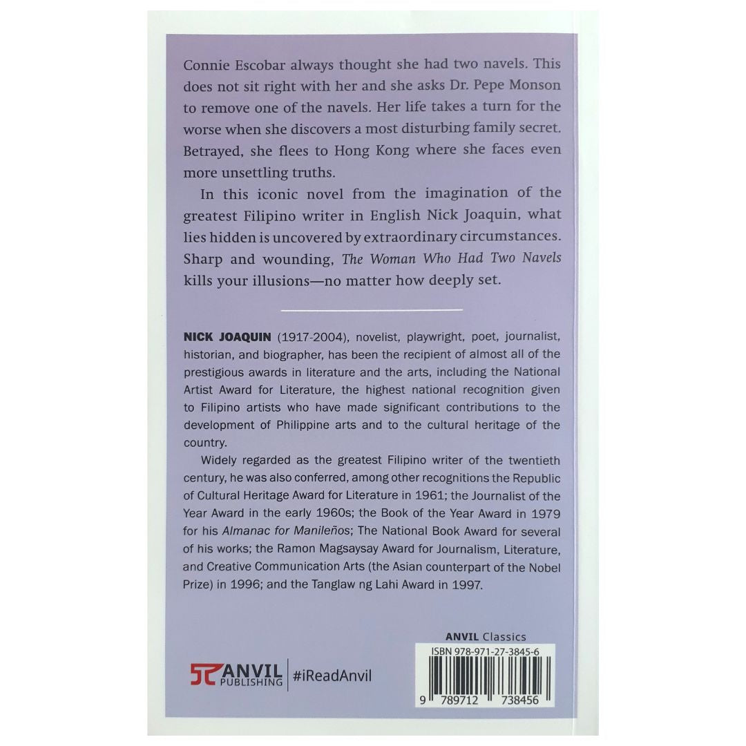 The Woman Who Had Two Navels by Nick Joaquin (Back Cover)