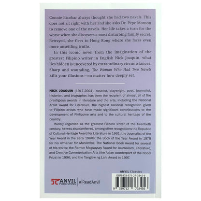 The Woman Who Had Two Navels by Nick Joaquin (Back Cover)