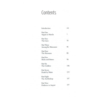 Cave and Shadows by Nick Joaquin (Table of Contents)