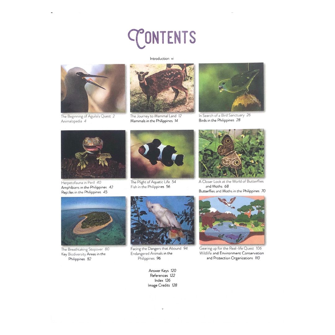 A Visual Guide to Philippine Fauna by Jastine Isabelle C. Rosit Table of contents