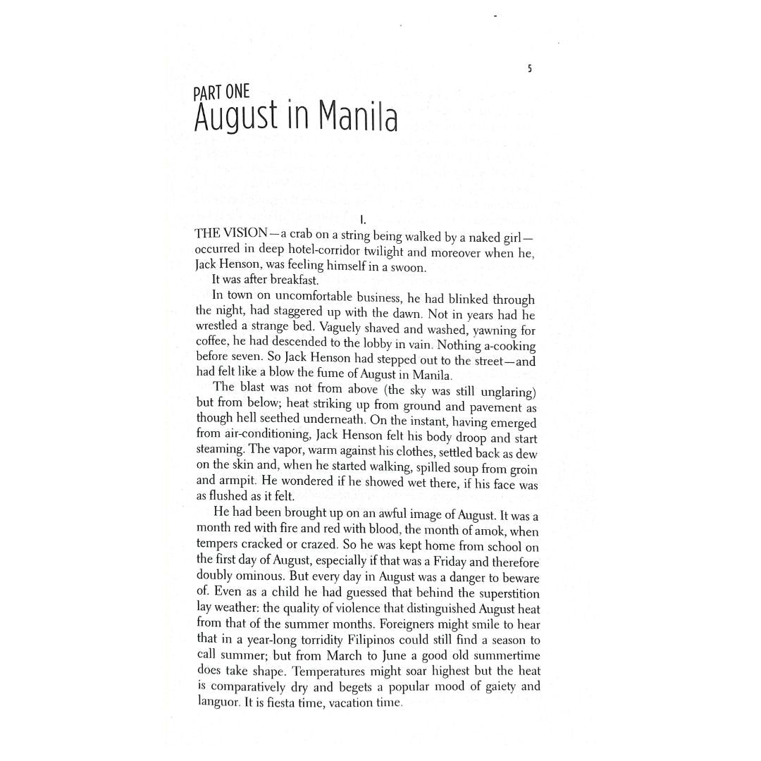 Cave and Shadows by Nick Joaquin (Part One: August in Manila)