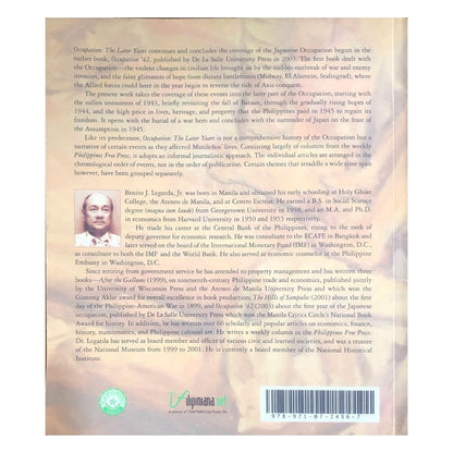 Occupation: The Later Years by Benito J. Legarda Jr. Back cover