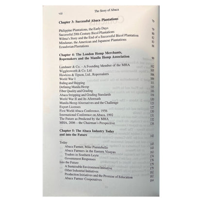 The Story of Abaca Manila Hemp's Transformation from Textile to Marine Cordage and Specialty Paper (Table of Content 2)