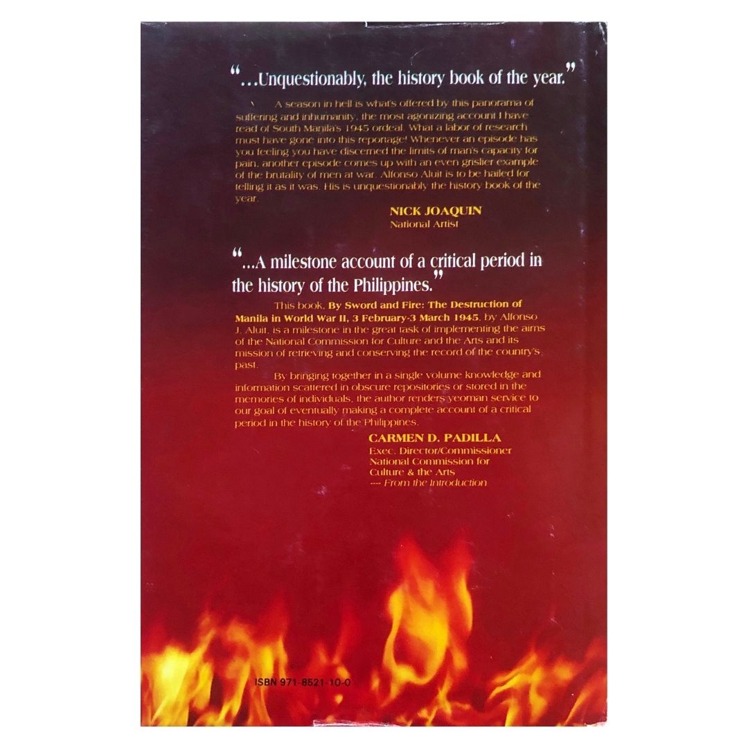 By Sword and Fire by Alfonso J. Aluit Back cover