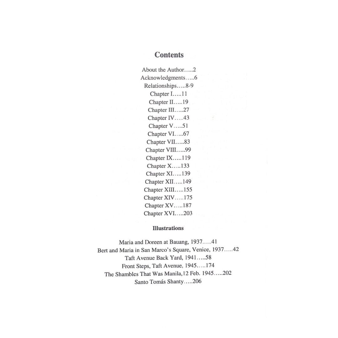 One Hundred Candles by Doreen Gandy Wiley Table of contents