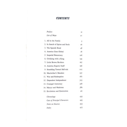 In Our Image: America's Empire in the Philippines by Stanley Karnow Table of contents