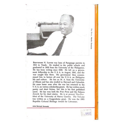 The Volcano by Bienvenido N. Santos Back cover