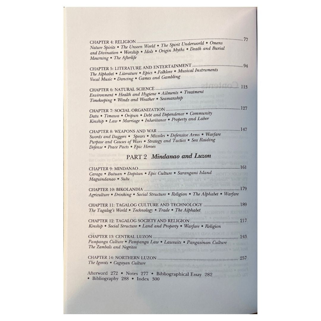 Barangay Sixteenth-Century Philippine Culture and Society by William Henry Scott (Table of Content 2)