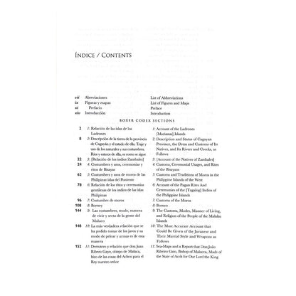 Boxer Codex (Table of Content 1)