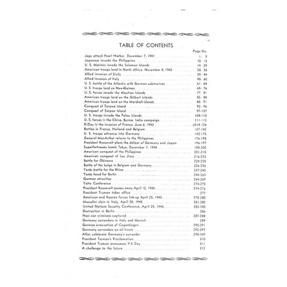 World War II: Dec 7, 1941 - May 8, 1945 by Nat Hyman Table of contents