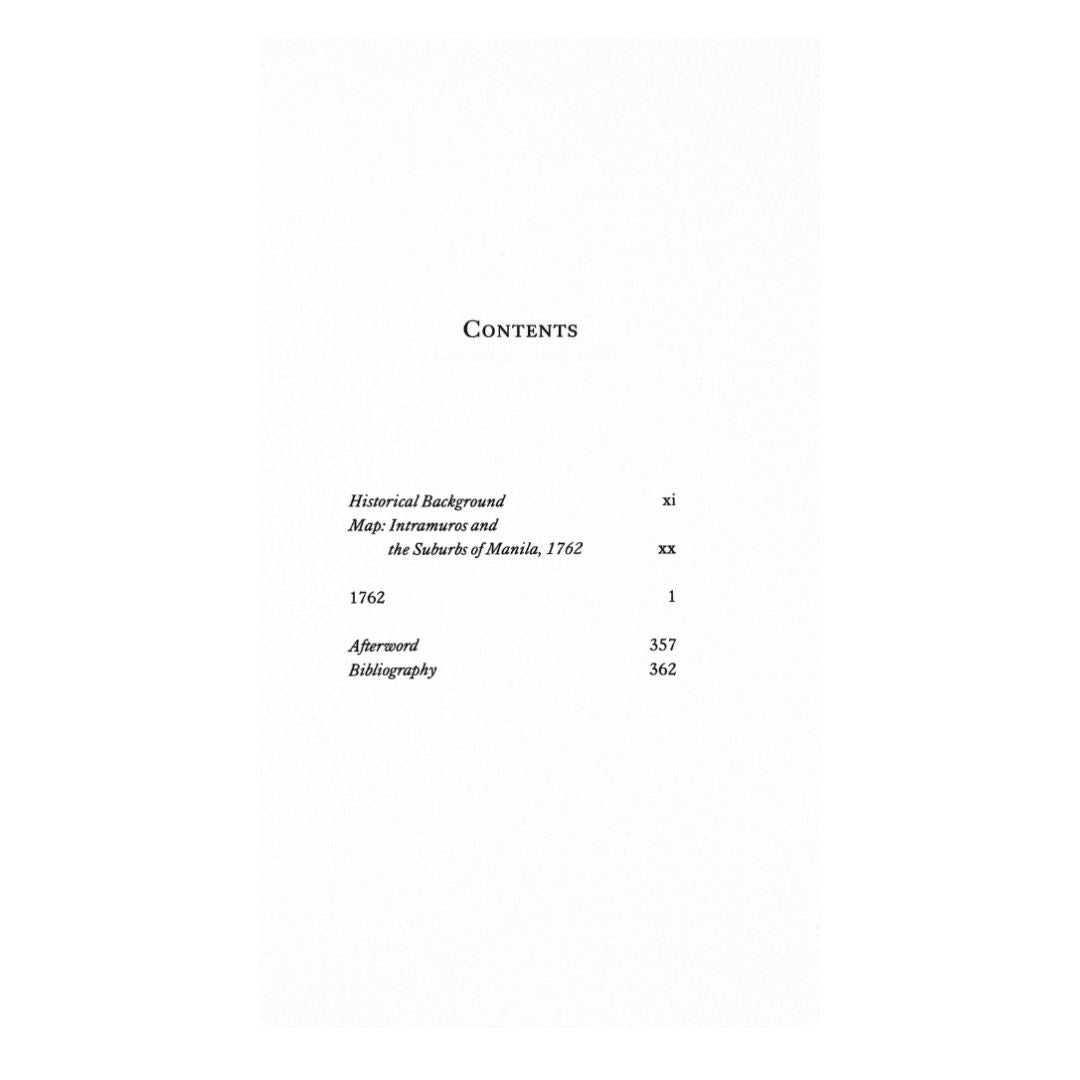 1762: Vin Dela Serna Lopez A Novel (Table of Contents)
