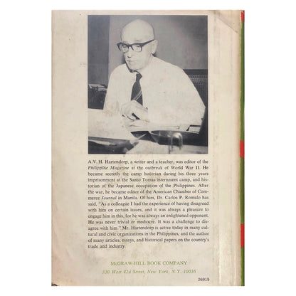 The Santo Tomas Story by A.V.H. Hartendorp Back cover