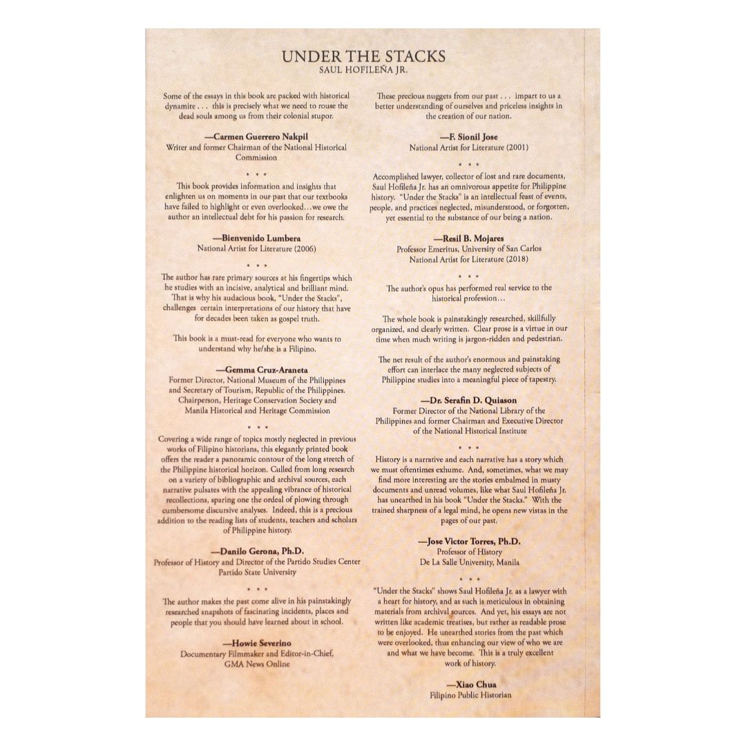 Under The Stacks (Back Cover)