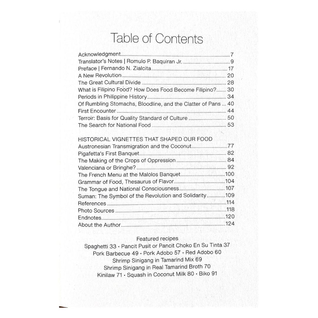 Lasa ng Republika Dila at Bandila: Ige Ramos (Table of contents)