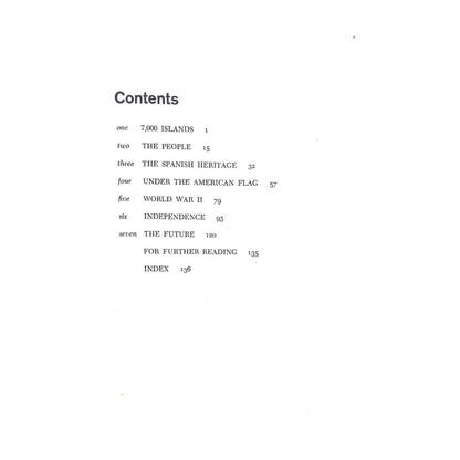 The Philippines by Albert Roland Table of contents