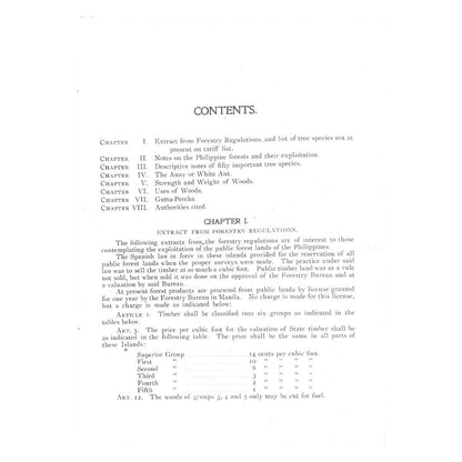 Forestry Bureau: Important Philippine Woods Table of contents