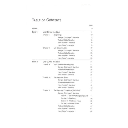 Manila Memories by Juergen R. Goldhagen Table of contents